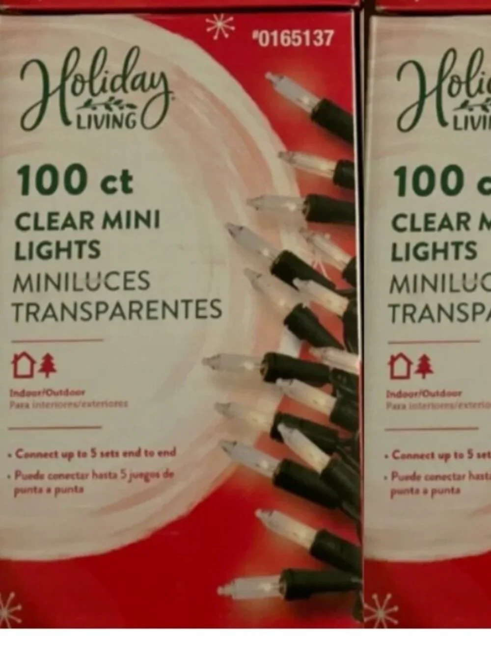 3 Boxes Holiday Living 100 ct clear mini lights Christmas Holiday Green Wire